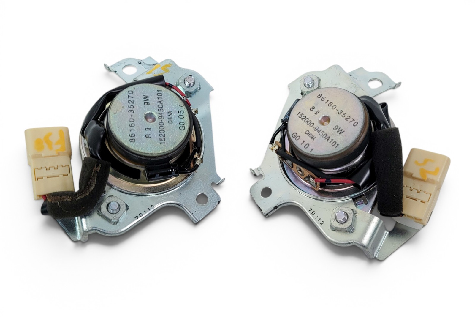2007-2014 Toyota FJ Cruiser Front Dashboard Audio Radio Dash Speaker Set, F030,