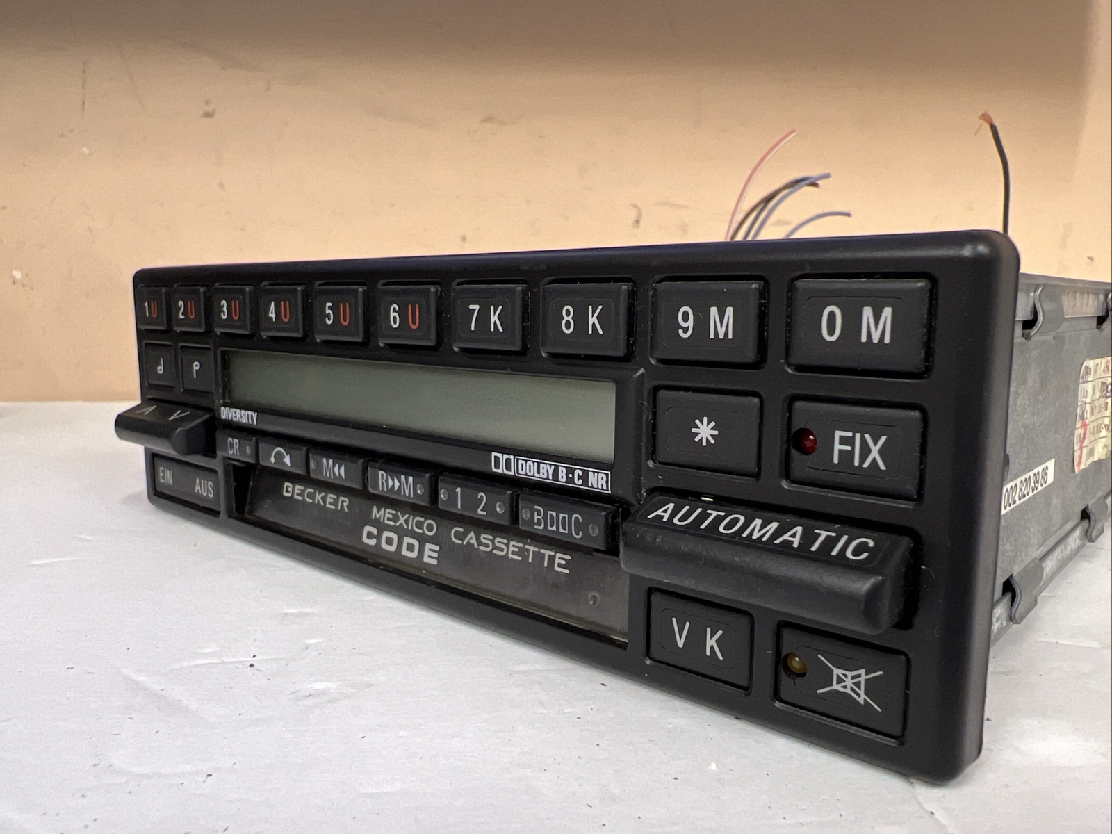 Mercedes Benz radio cassette player Becker Mexico BE0830 FOR PARTS NOT WORKING