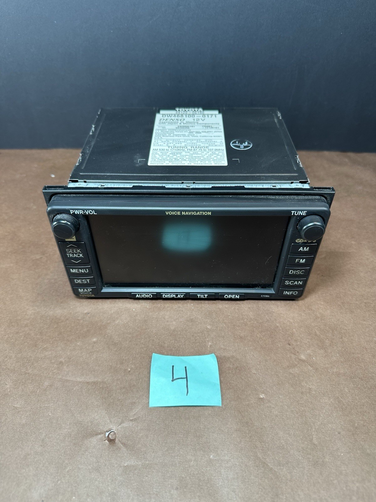 04-07 Toyota Tundra Sequoia AM FM JBL E7006 Navigation 86120-0C160 DW468100-0170