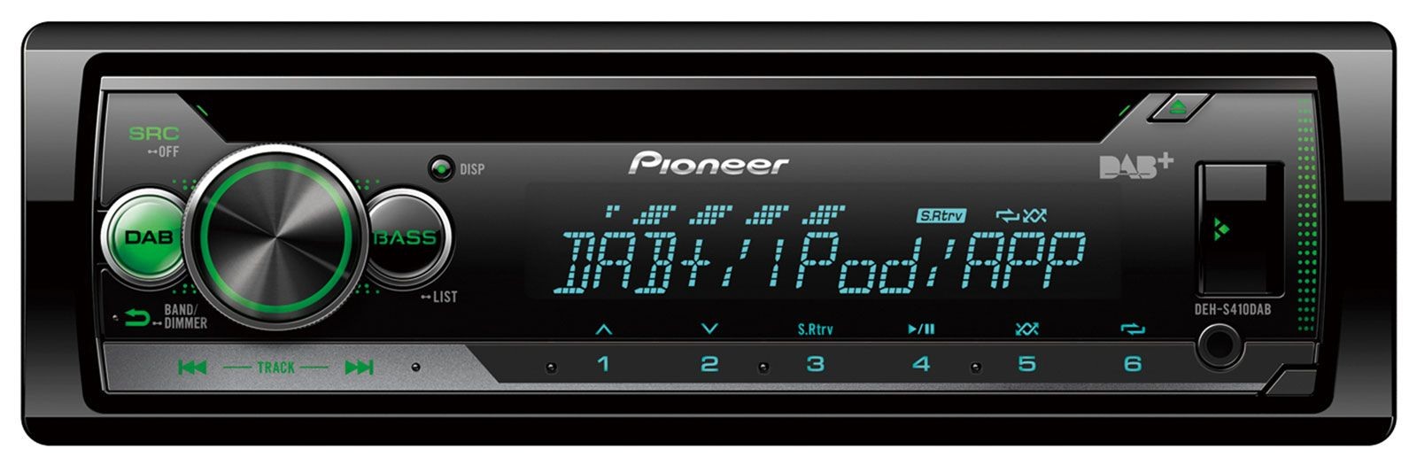 Pioneer USB MP3 DAB AUX CD Car Stereo for Lancia Y (1996-2004) – Black