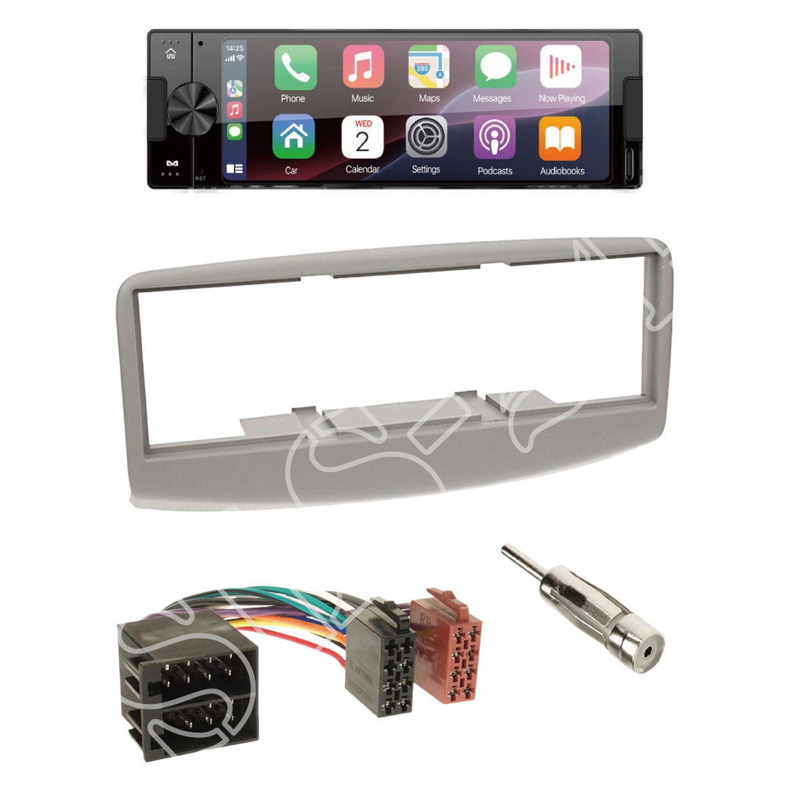 Ampire CPR60 Radio DAB + CarPlay with installation kit for Fiat Multipla (186)