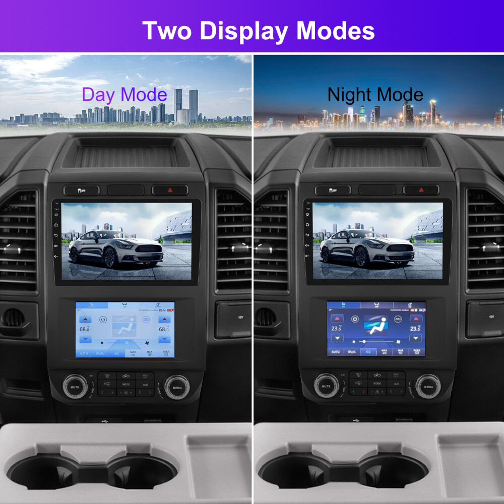 Android 13 Tesla Double Screen Car GPS Navi Radio For Ford F-150 F-250 2015-2020