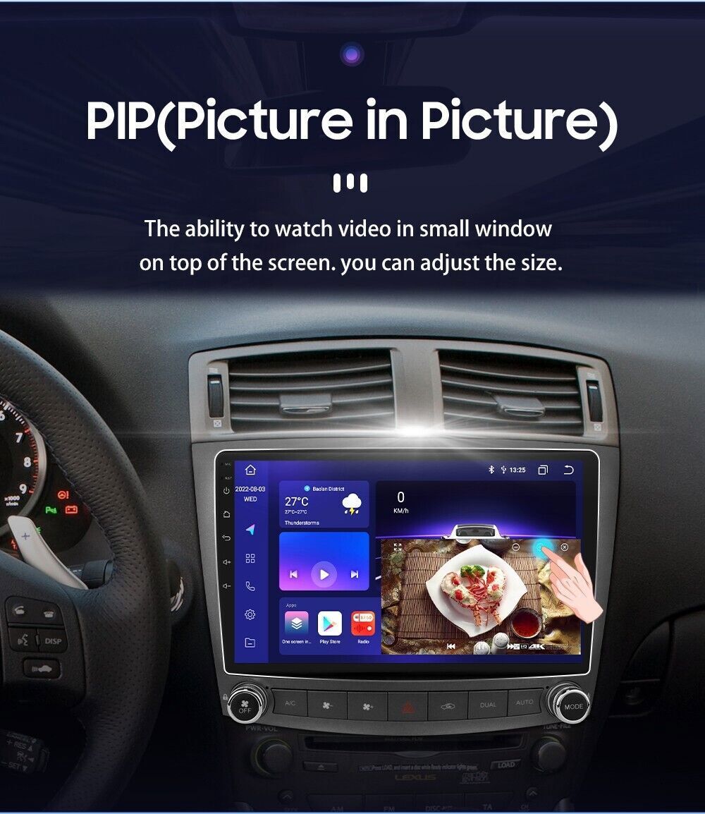 Android 12 8Core Carplay Car Radio Stereo GPS DSP For Lexus IS250 IS350 Headunit