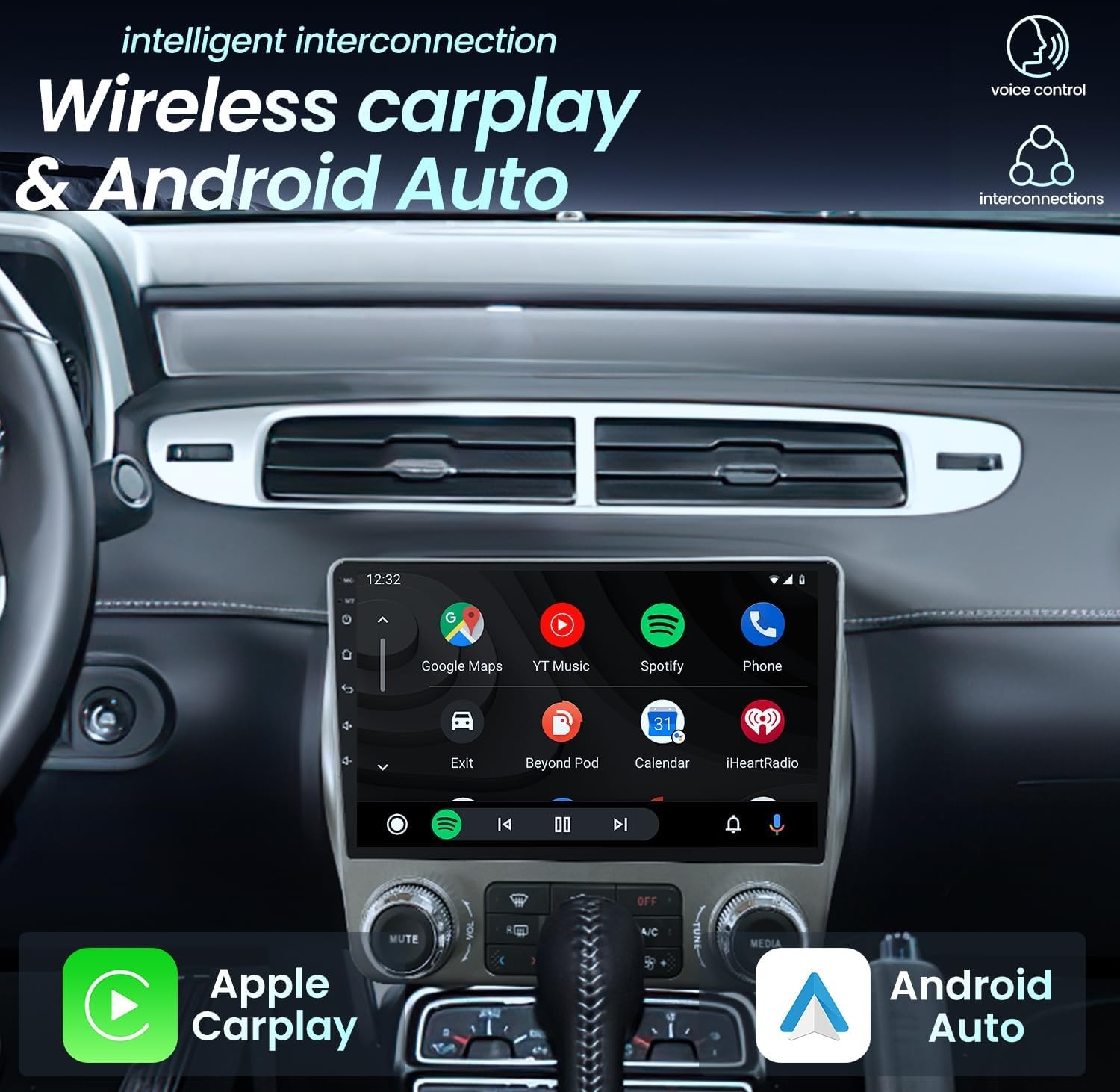 For Chevrolet Camaro 2010-2015 Apple Carplay Android Car Radio Stereo GPS FM RDS