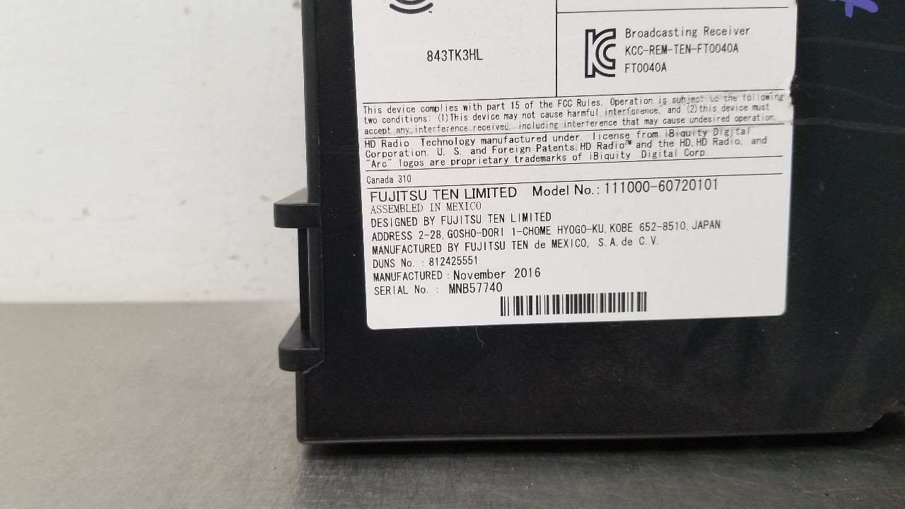 17 GMC SIERRA DENALI 1500 RADIO AUDIO RECEIVER 84222871