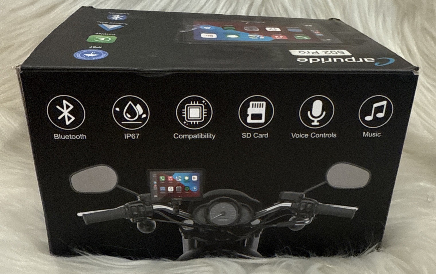 Carpuride W502Pro Motor Stereo Carplay Android Auto Intercom Compass Waterproof