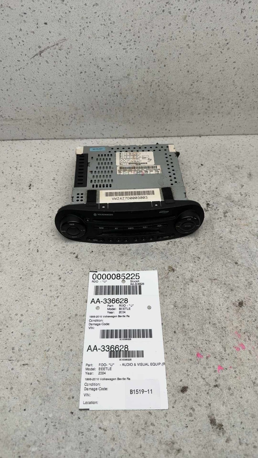1998-2010 Volkswagen Beetle Radio Cd Mp3 Player