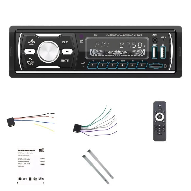 1 Din Car Radio MP3 Player Classic Car Retro Audio Stereo Support FM AUX EQ USB