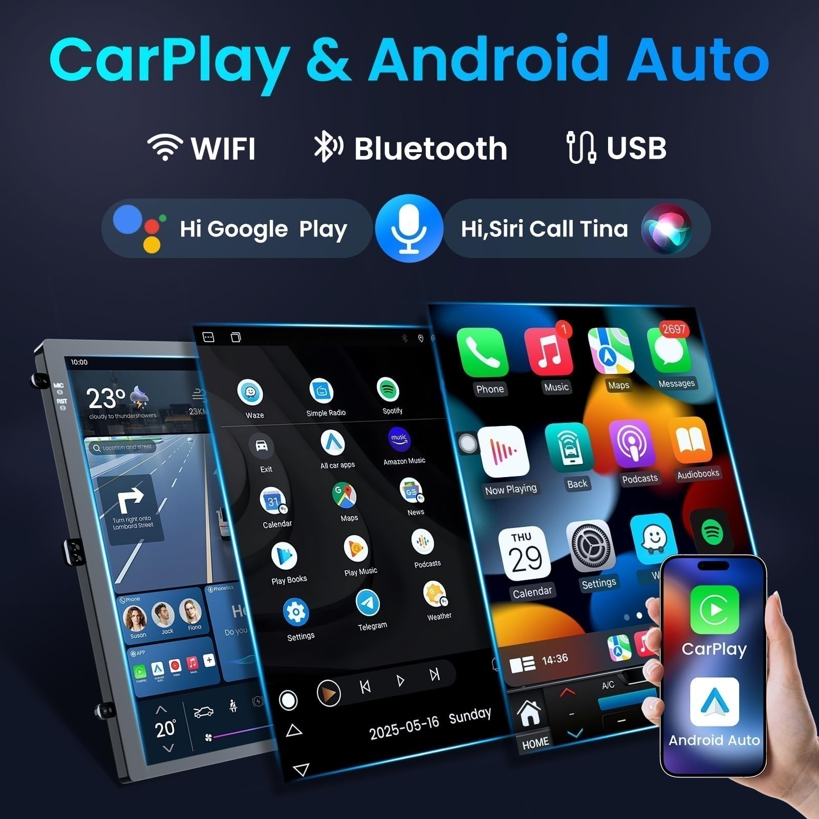 For 2010-2013 CarPlay Android 13 Car Radio Stereo IPS Head Unit