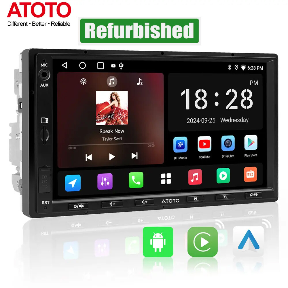 ATOTO 7″ Double Din Car Stereo Radio Android GPS Navi DSP Wireless Carplay 32GB