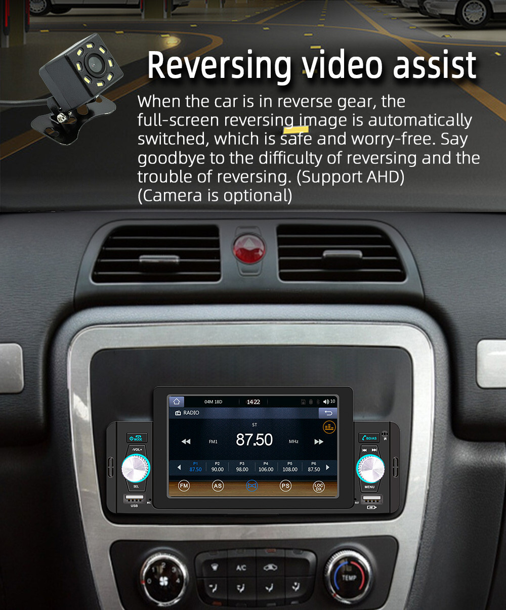 Stereo Car Radio Bluetooth 5in MP5 Carplay Player For Android Auto In Head Units