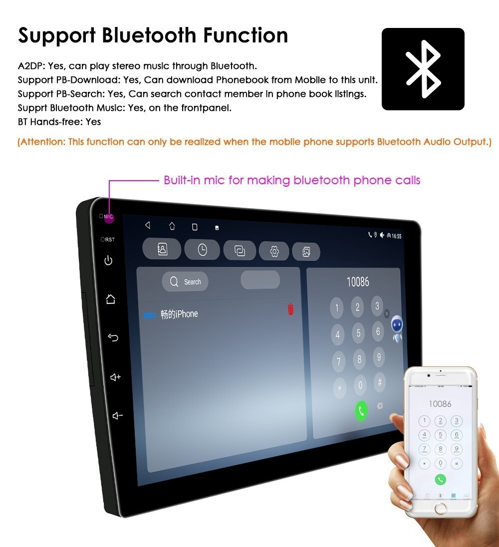 For CarPlay Android 13 Car Radio Stereo GPS IPS