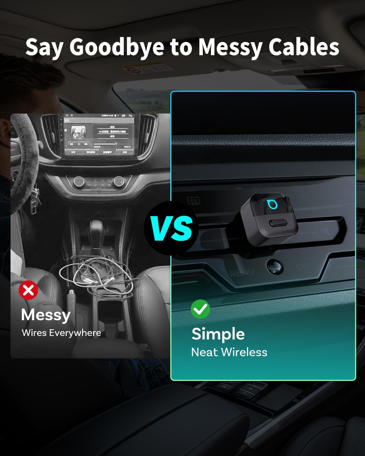 Ottocast Mini Pico Wireless USB Carplay Adapter Dongle Android Auto 5G WIFI AUTO