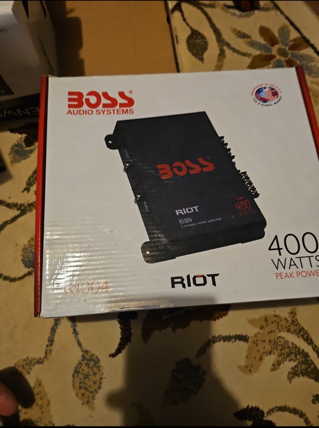 2017 Tacoma Toyota OEM radio unit, BOSS R1004 400 watt amp, AKS8 8GAUGE Amp kit