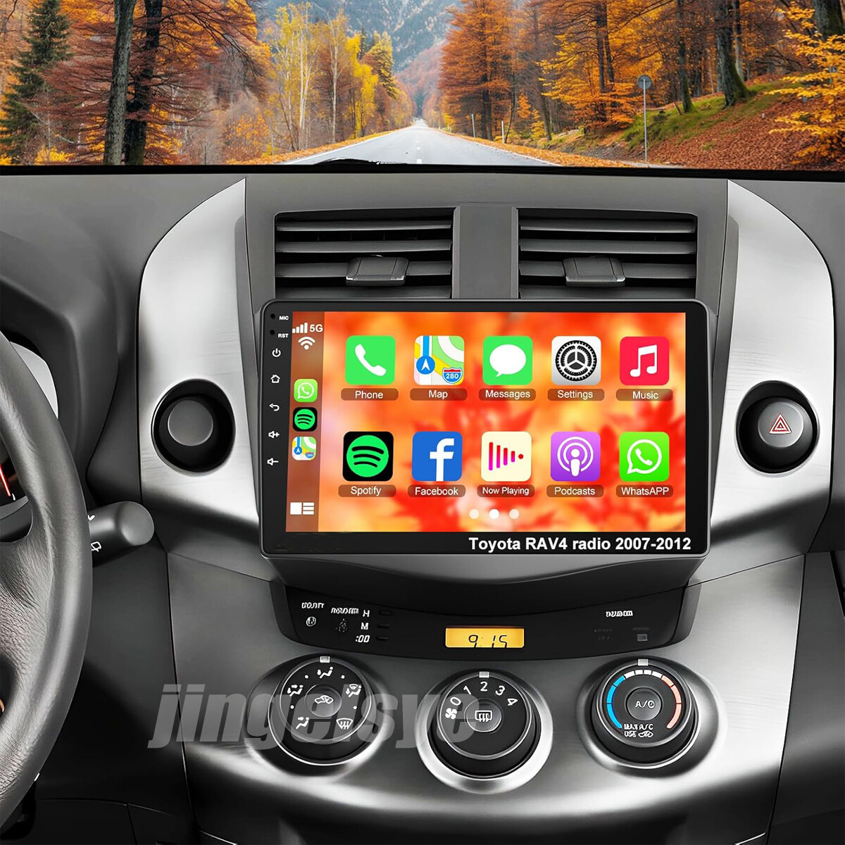 Support JBL System For Toyota Rav4 2007-2012 9inch Android 12 Car Radio Stereo