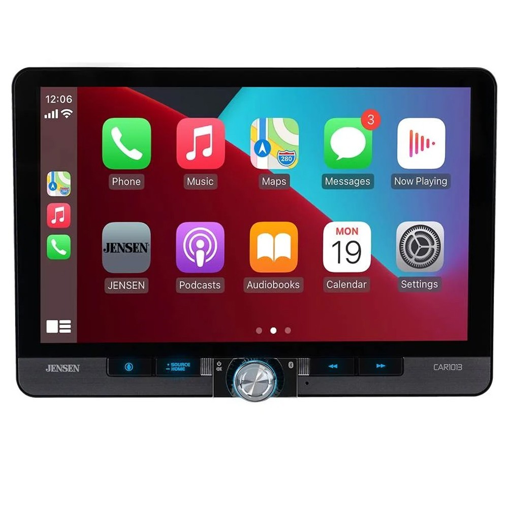 Jensen CAR1013 10″ Digital Multimedia No CD Receiver Apple CarPlay, Android Auto