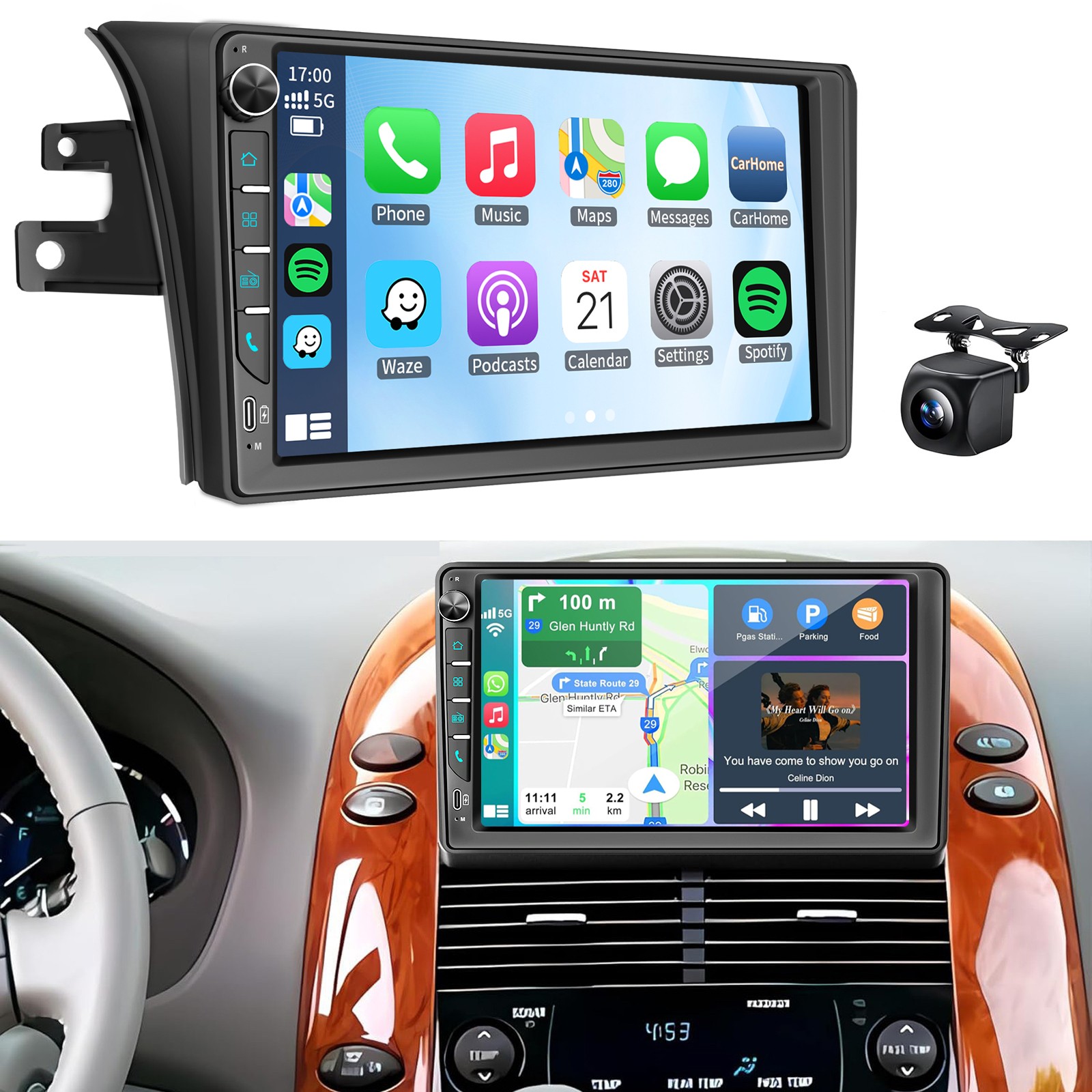 7″ Stereo Bluetooth Radio Car Apple/Android Carplay GPS USB For Scion 2003–2016