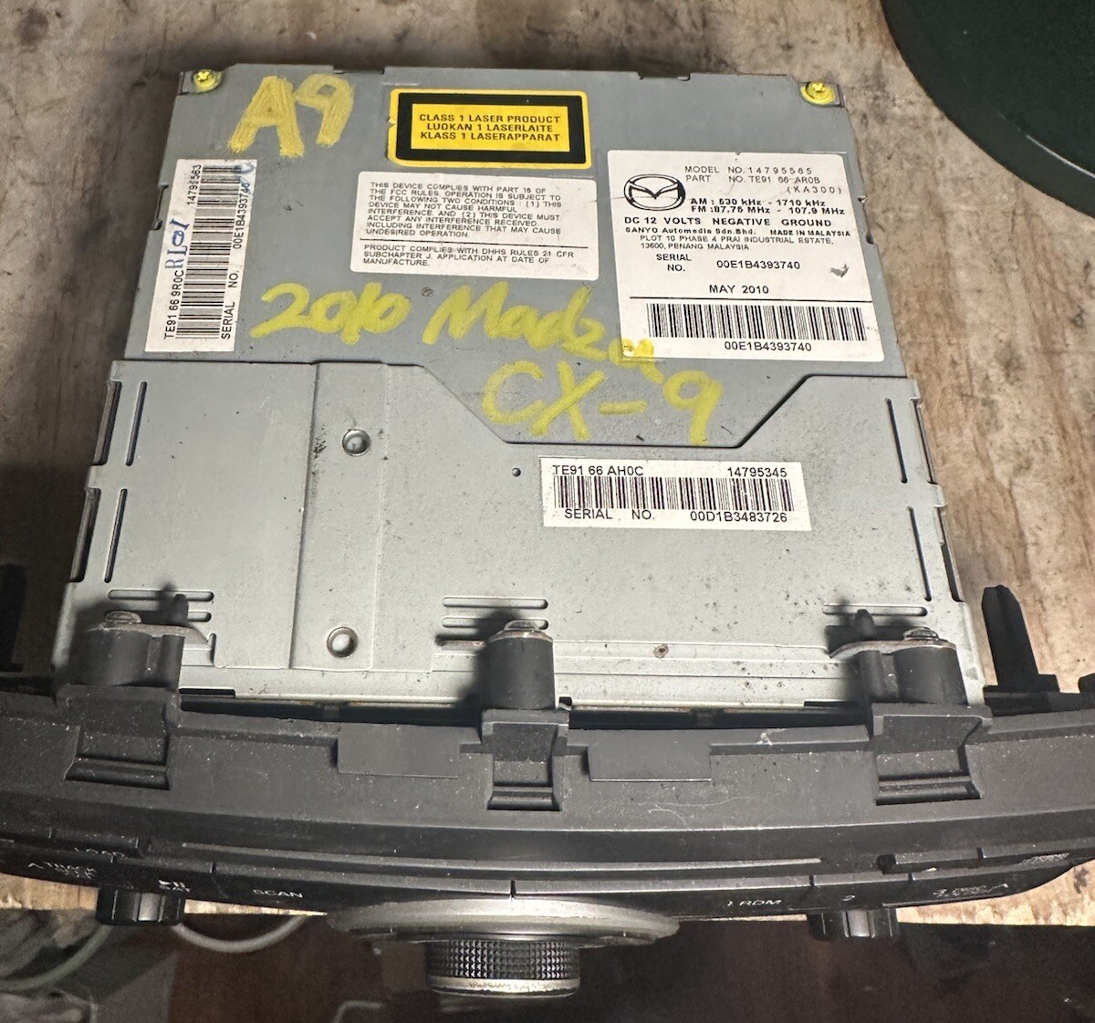 2009-2010 Mazda Cx-9 Am Fm Cd Player Radio Receiver TE9166AR0B OEM