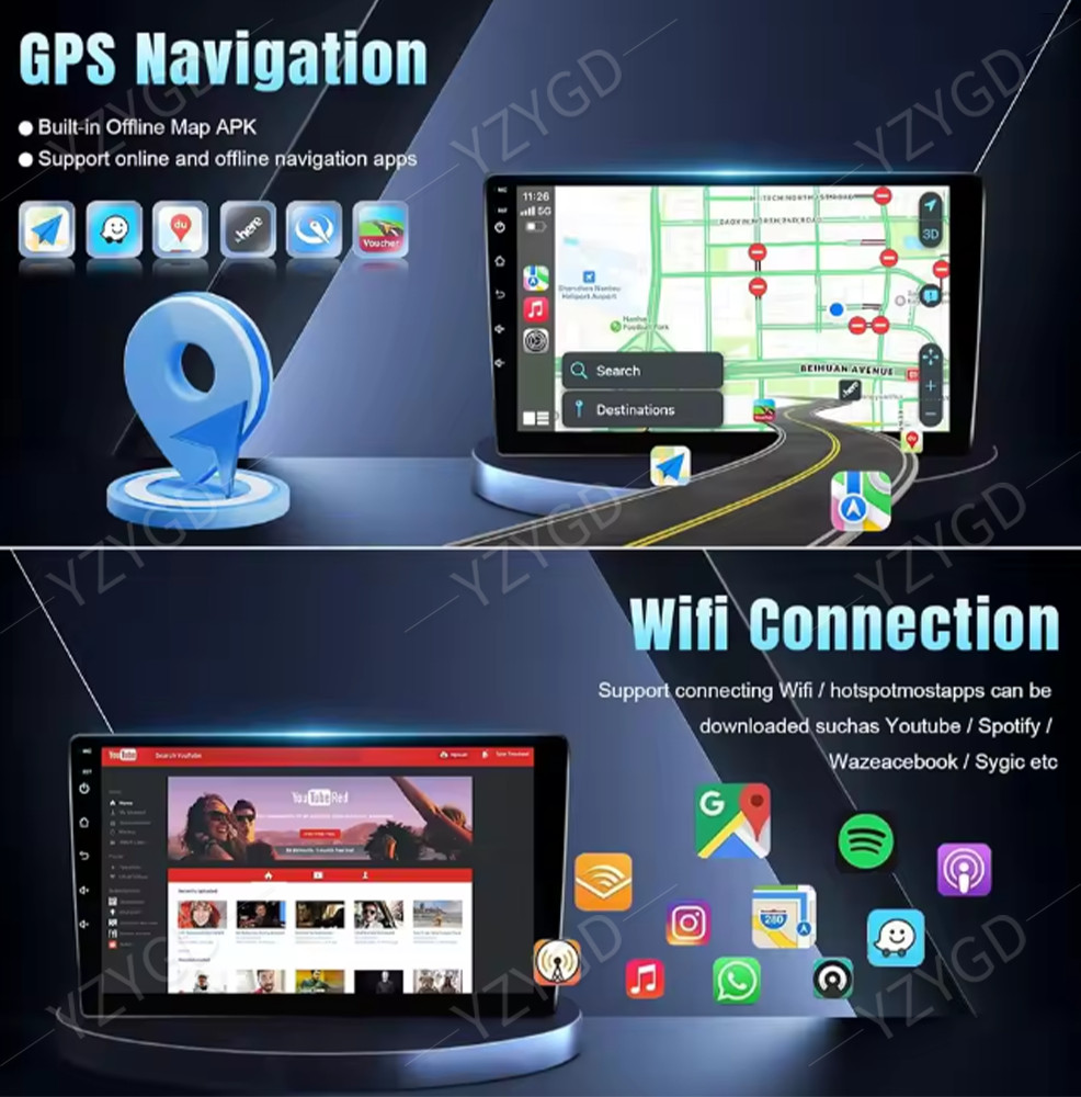 Android GPS Carplay For Dodge Charger 2008-2010 Car Radio Multimedia Video Navi