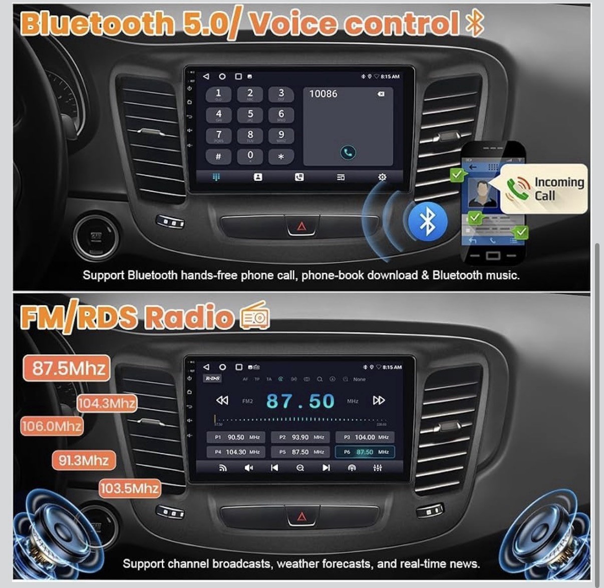 Carplay for Chrysler 200 200C 2015-2017 Android Auto Car Radio GPS Navi WIFI BT