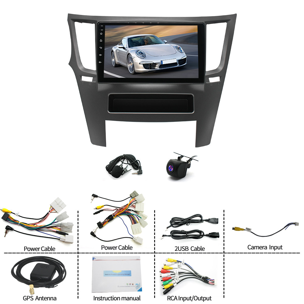 For 2009-2014 Subaru Legacy Outback Android14 4+64G Carplay GPS Car Radio Stereo