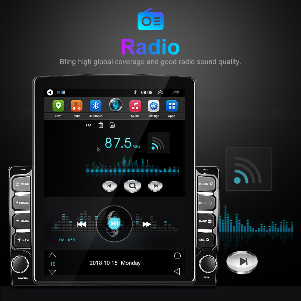 Car Stereo Radio Player Wifi Android Auto Cam Carplay 9.7″ 2Din Android 13.0 Gps