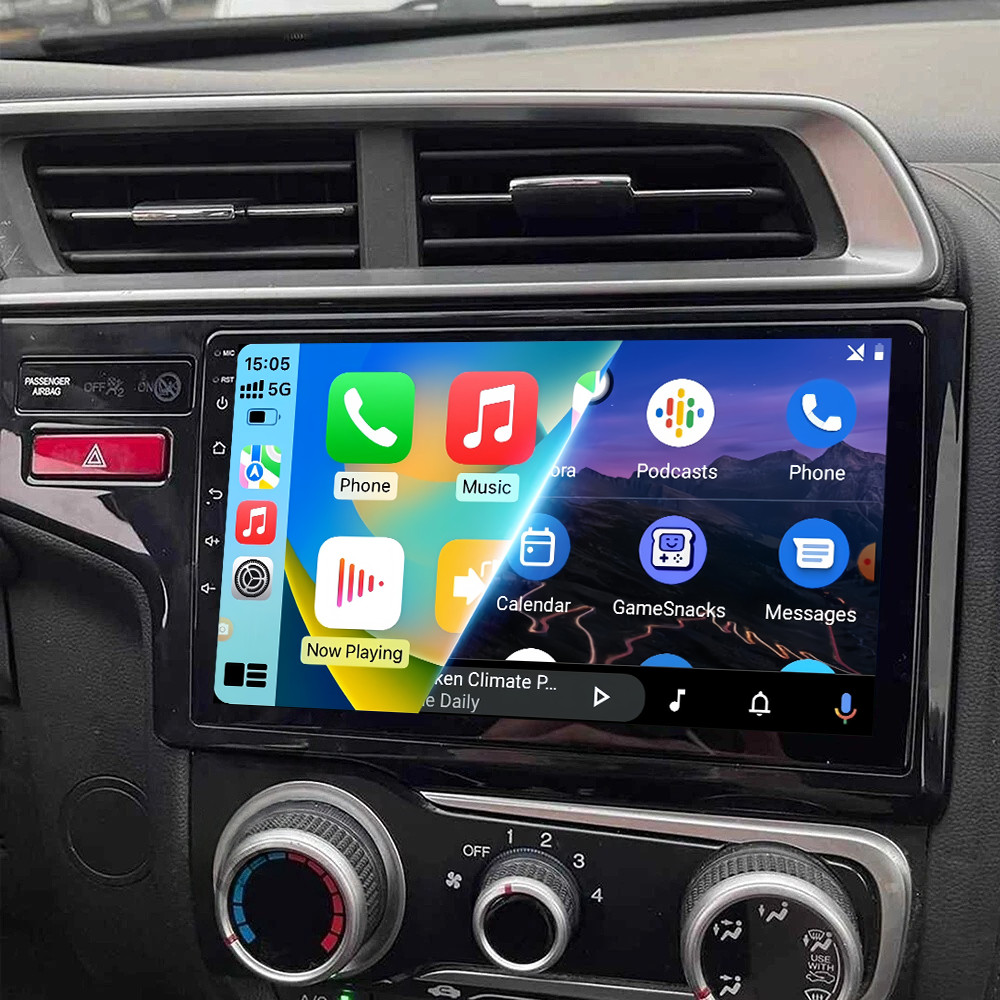 For 2014-2020 Honda Fit Apple Carplay Radio Android 13 GPS NAVI WIFI W/Camera
