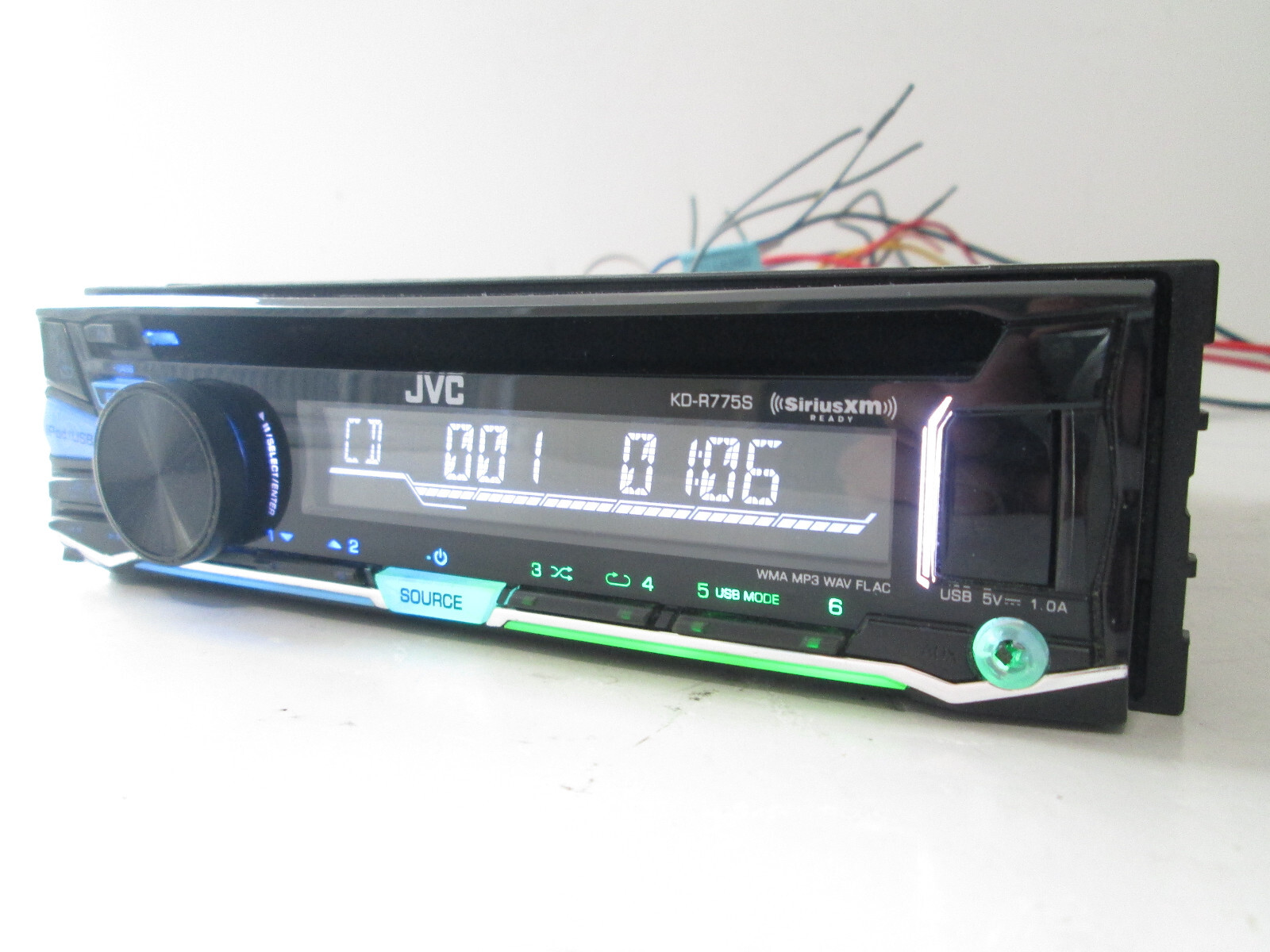 JVC KD-R775S Rado CD WMA MP3 Flac Sirius MP3 Aux Input Stereo Player *Read*