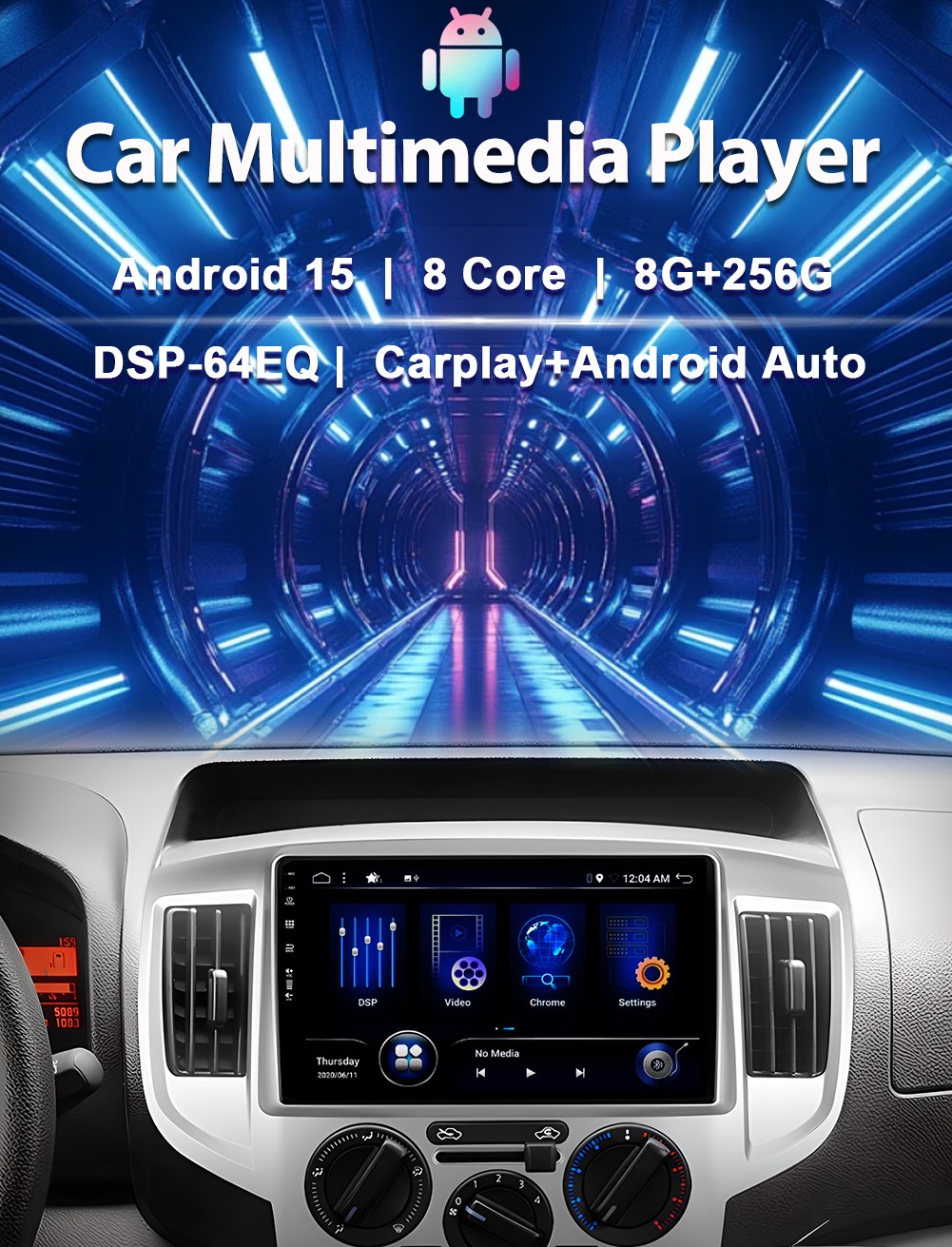 8G+256G Car Stereo Radio For Nissan NV200 2011-2018 Android 13 GPS DAB+ Car Play