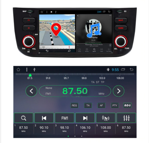 CAR TABLET CAR RADIO ANDROID 14 1 DIN FIAT PUNTO EVO 2012-2016 2GB RAM 32GB ROM