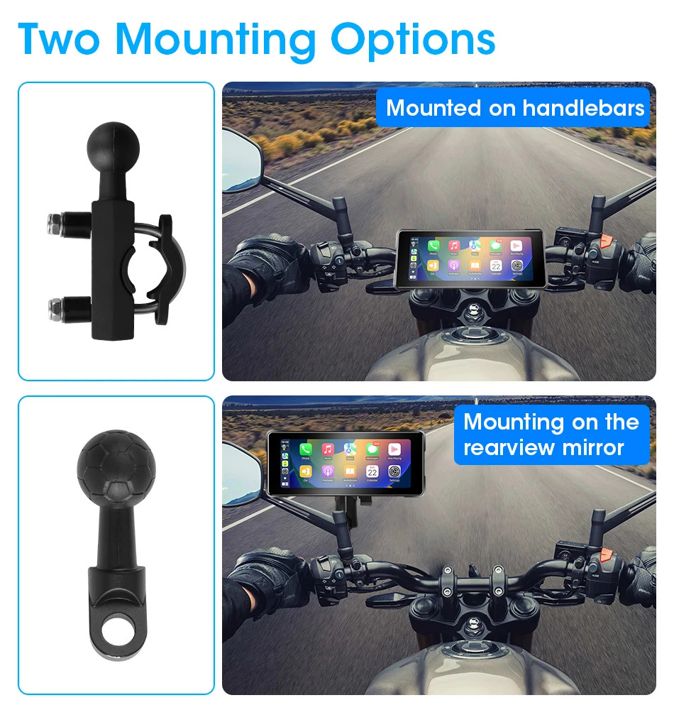 5/6.86/7/8.1 inch Digital Motorcycle Dashboard Motorcycles Carplay GPS