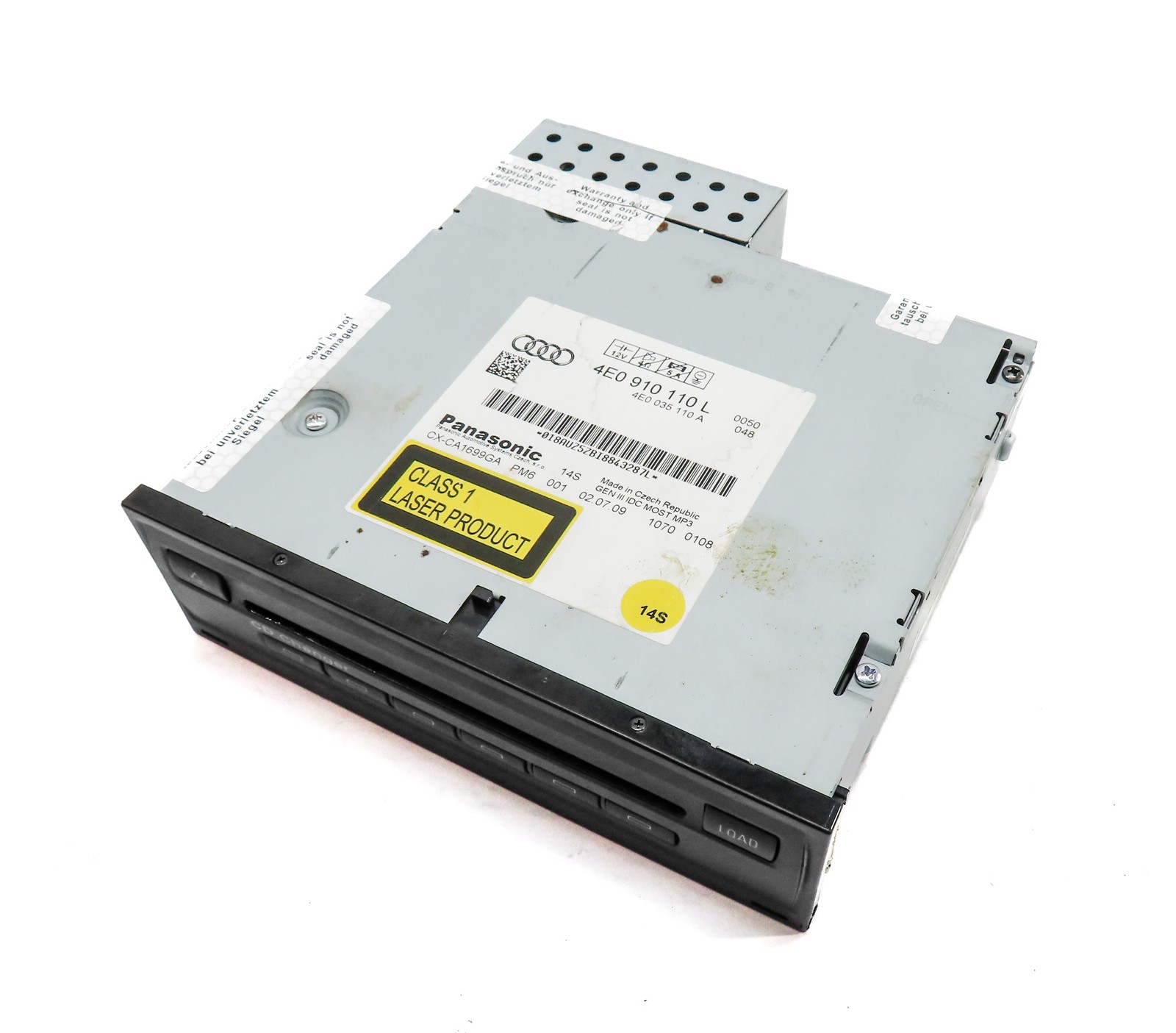 2007-2011 AUDI Q7 (4L) RADIO STEREO 6 DISC CD CHANGER PLAYER READER DRIVE