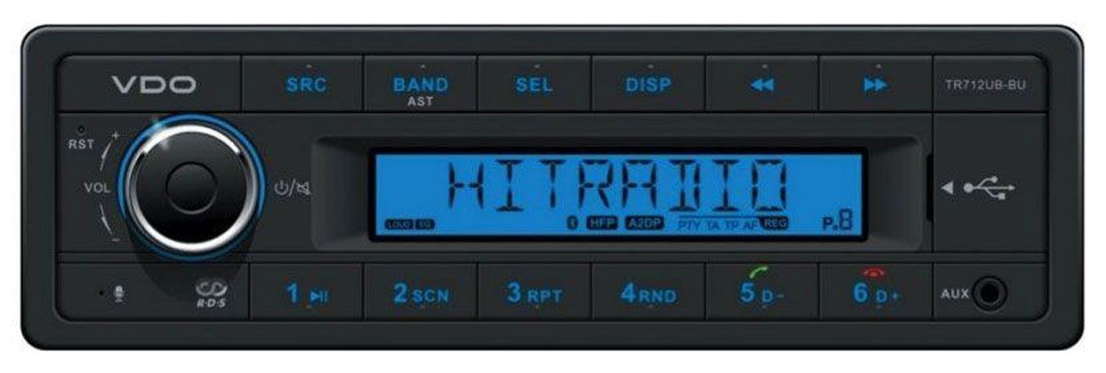 VDO Bluetooth AUX USB MP3 Car Stereo for Fiat Panda (2012 onwards) – Glossy