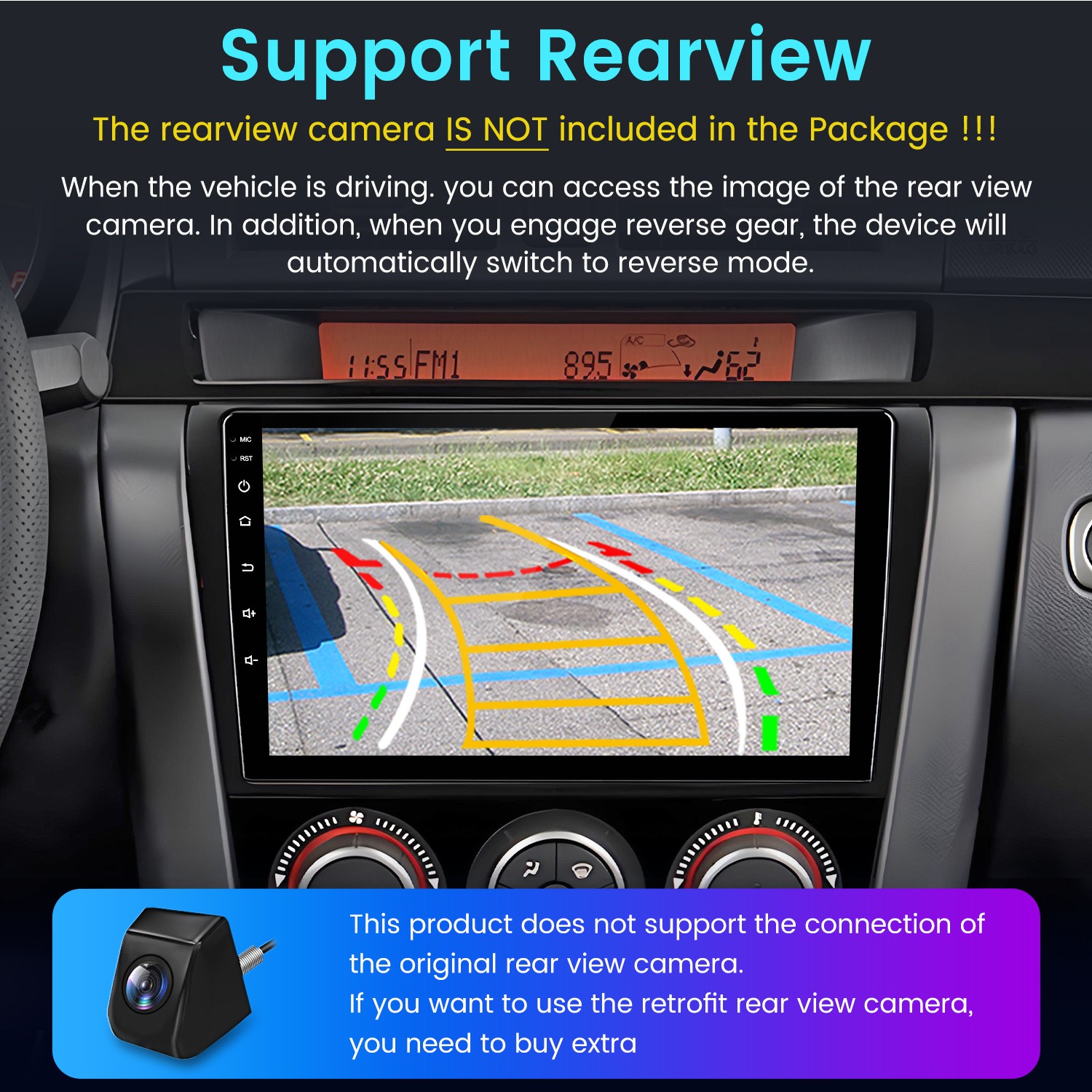 2+64G Android 15 Carplay Car Stereo Radio GPS Navi SWC RDS For Mazda 3 2004-2009