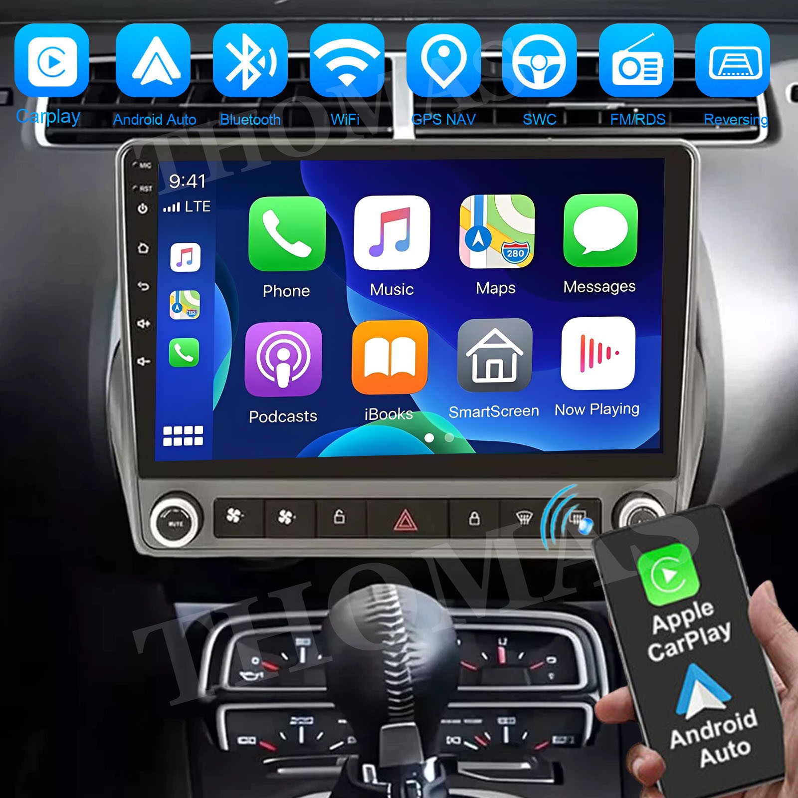 Carplay Android 13 Car DSP GPS Radio Stereo For Chevrolet Camaro 2010-2015