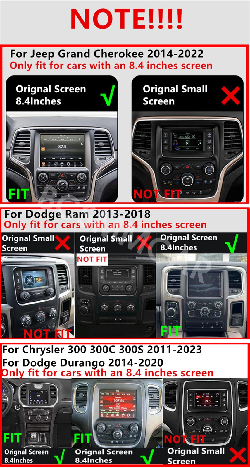 Android 14 Car Multimedia Player Touch Screen Fit For Dodge Challenger 2015-2023