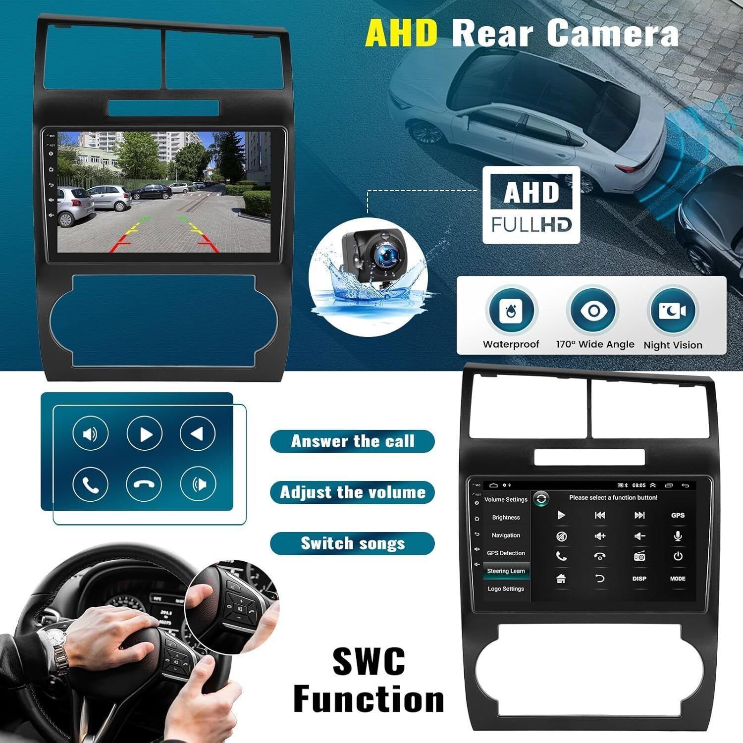 4+64G For Dodge Charger 2006-2007 Android15 CarPlay Car Stereo Radio GPS WIFI