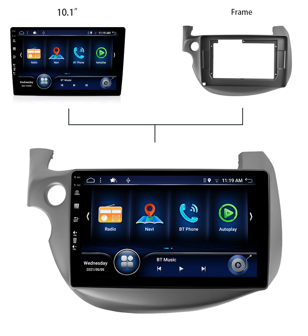 10.1″ Android 16 Car Stereo For Honda Fit Jazz 2007-2013 Radio GPS NAVI Car Play