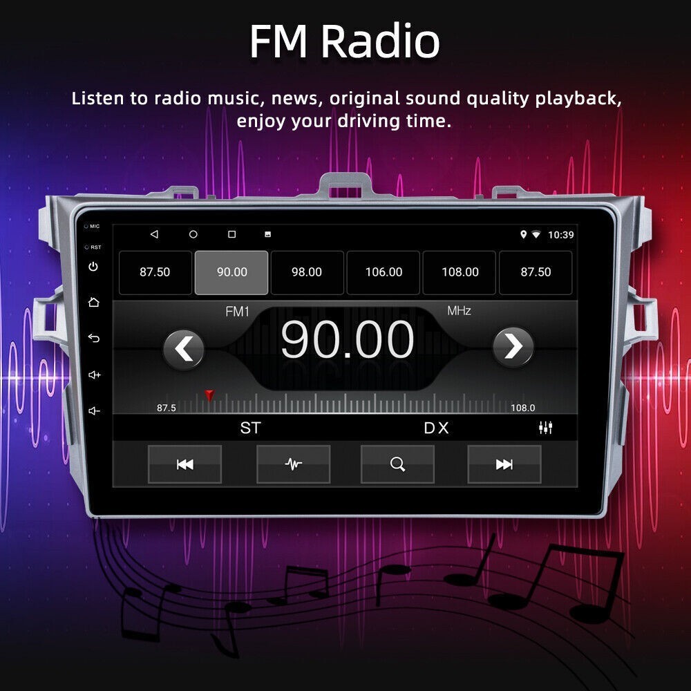 9” FOR TOYOTA COROLLA 2009-2013 Apple Car Radio Android 15 GPS Navi Stereo 32G