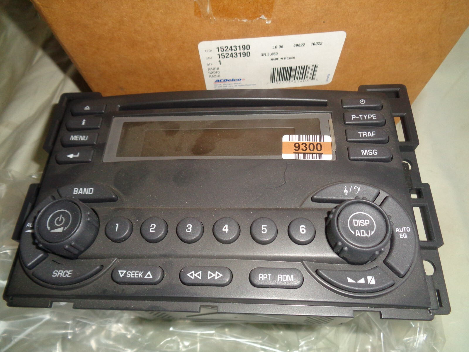 OEM GM ACDELCO 15243190 2005 2006 PONTIAC G6 RADIO STERIO CLOCK DISC PLAYER ORIG