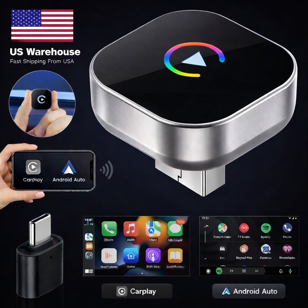 USB Auto Wireless CarPlay Adapter For iPhone Wireless Dongle Plug ＆ Play