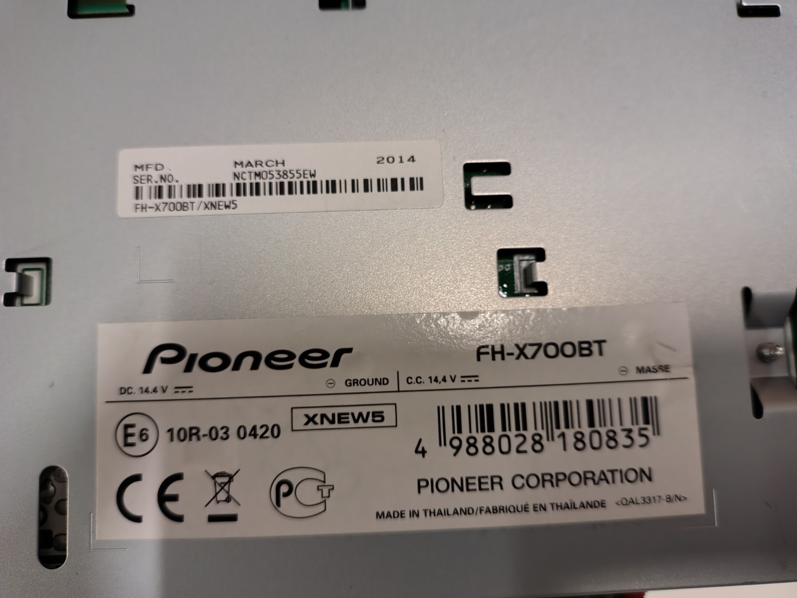 PIONEER FH-X700BT BLUETOOTH RADIO CD PLAYER AUX USB MIXTRAX HEADUNIT FH-X700BT