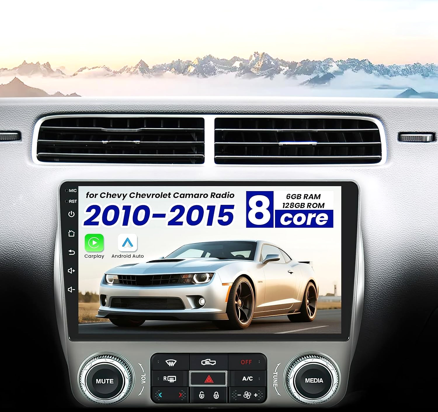 Car Stereo for Chevy Camaro 2010–2015 Wireless CarPlay & Android Auto AM/FM/RDS