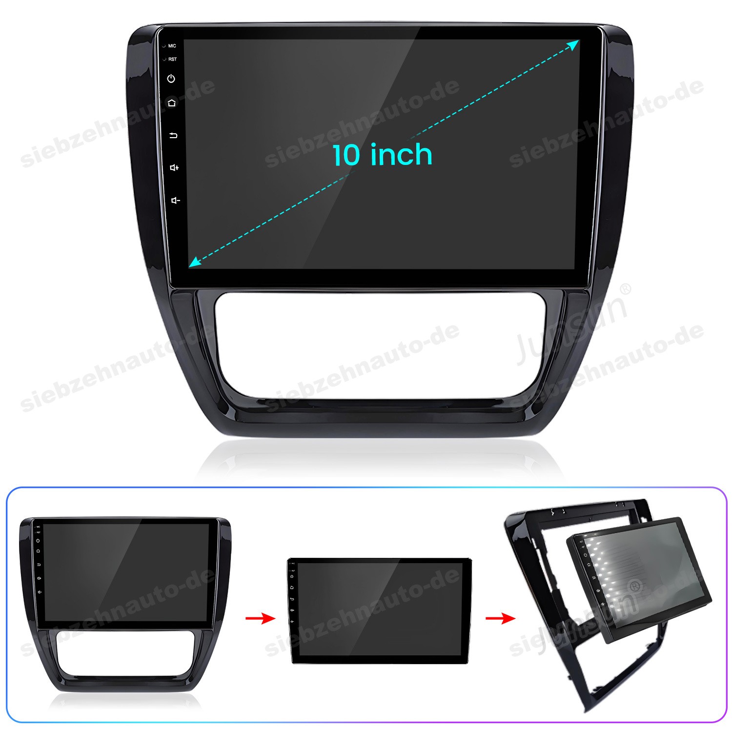 2+64GB Android CarPlay Car Stereo Radio GPS Navi WIFI DSP For VW Jetta 2011-2018