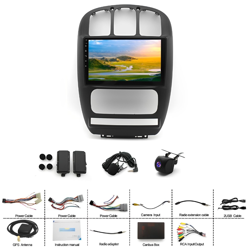 2+32GB Android Auto Carplay For Dodge Caravan 2001-2007 Car Stereo Radio GPS SAT