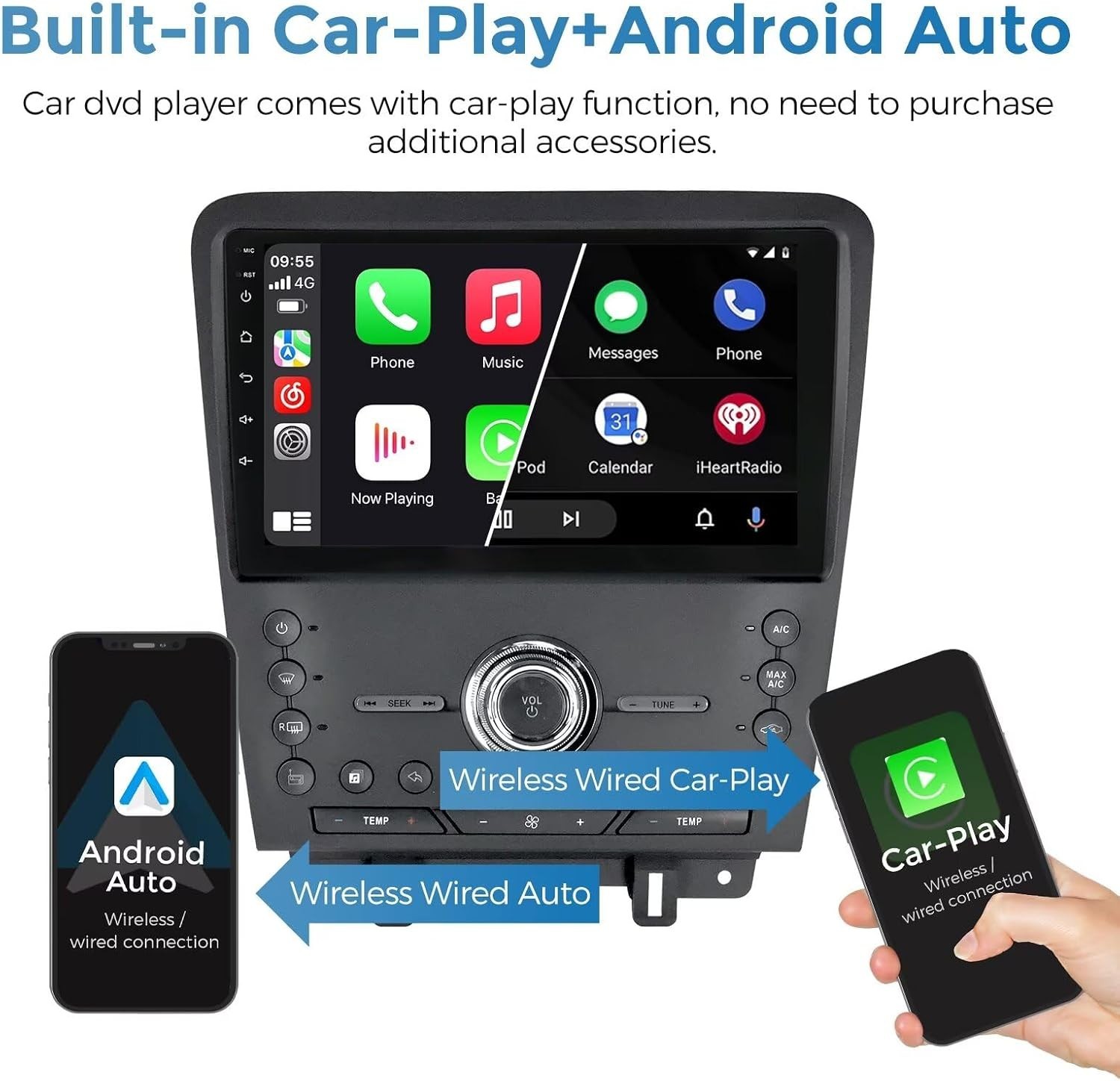 for Ford Mustang 2010-2014 | 10 Inch Touch Screen Head Unit 4GB RAM 64GB ROM