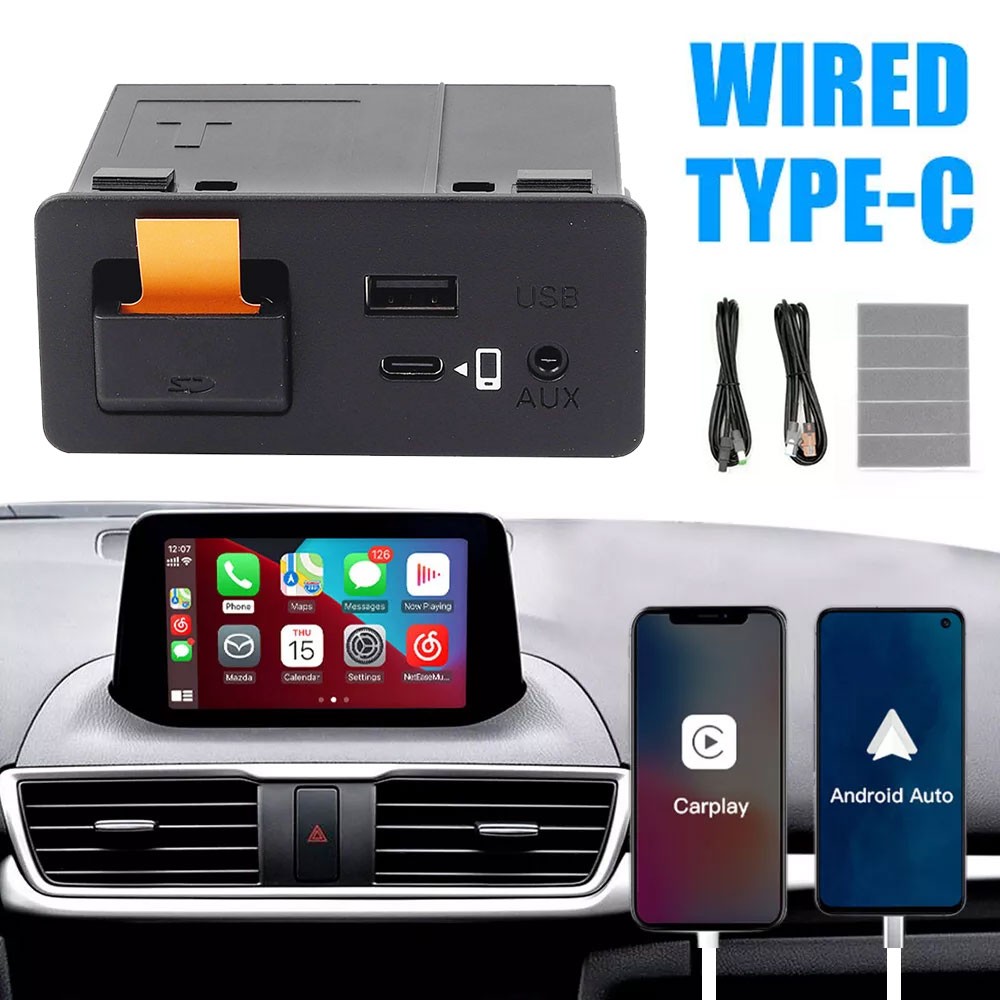 Wireless/Wired Type-C Mazda Android Auto Fit for Mazda 3 Mazda 6 CX3 CX5 CX9 MX5