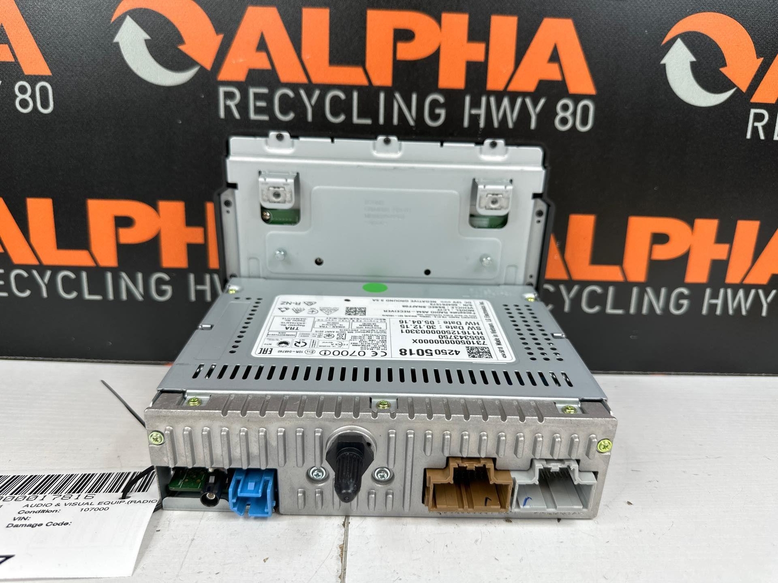 Audio & Visual Equip.(radio) CHEVY MALIBU 16