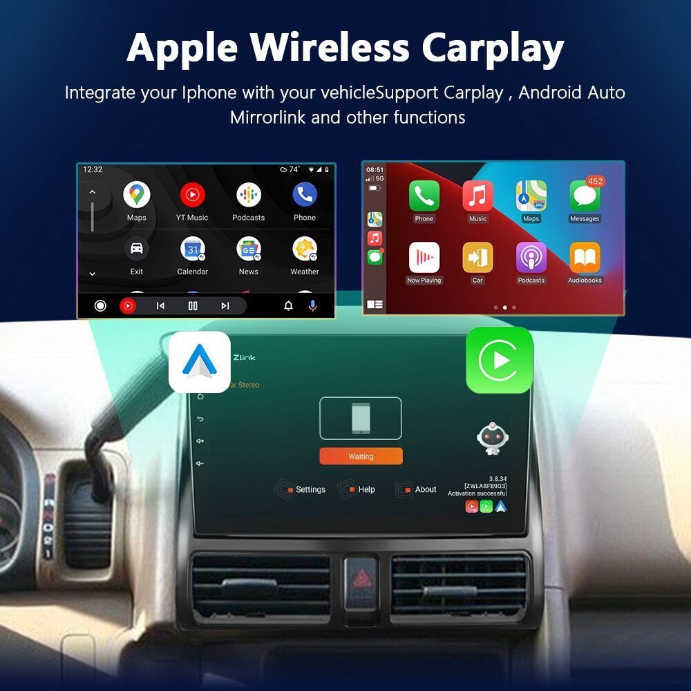 For Honda CRV 2002-2006 Android 15.0 Car Stereo Radio GPS WIFI 9″ Carplay 2+32GB