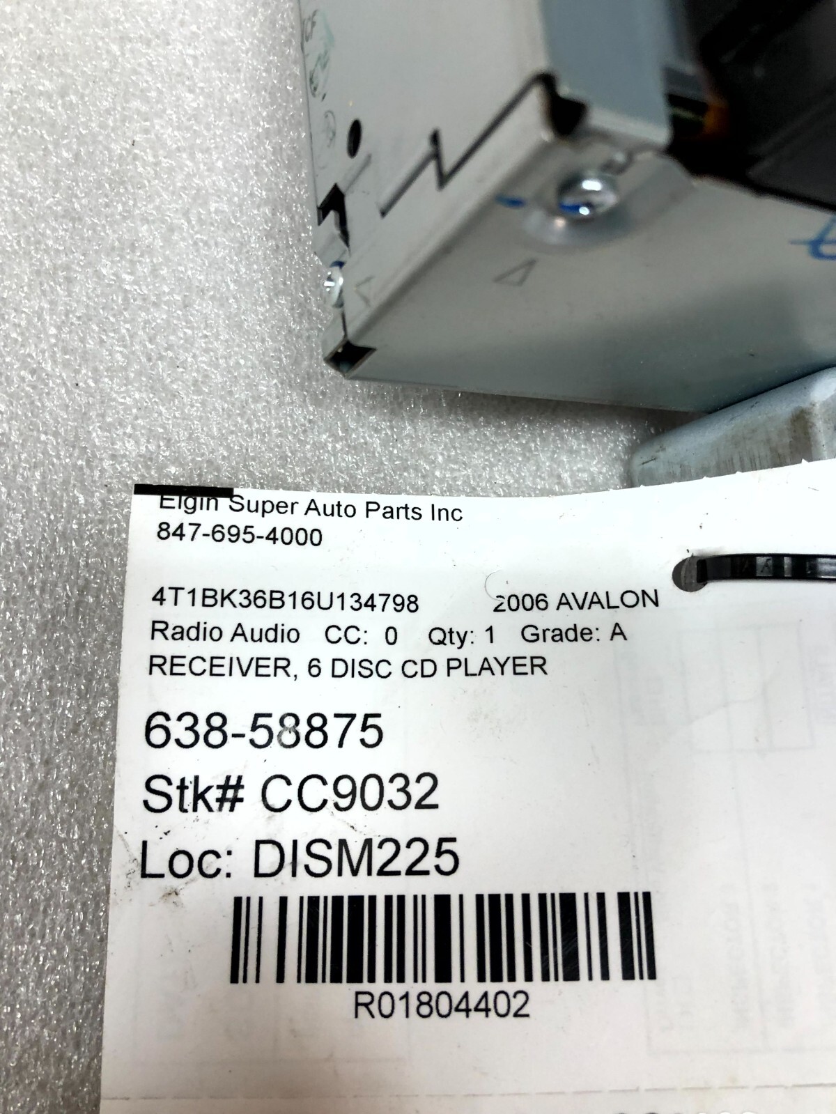 Toyota Silver Radio Receiver 6 Disc CD Player Fit 2006 Toyota Avalon